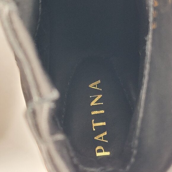 Patina Women's Black Leather Ankle Boots US Size 8 - Picture 8 of 11